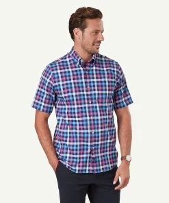 Gazman Easy Care Box Check Short Sleeve Shirt - Multi Check -Cheap Gazman Store 1 3310a01d 0286 4032 96fa 708eee5a37f6