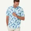 Gazman Linen Blend Pineapple Print Short Sleeve Shirt - Turquoise -Cheap Gazman Store 1 39207ea9 5ee8 4c6e 9a2f 4d14fe7fd95d