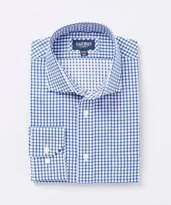 Gazman Tailored Fit Easy Care Business Shirt - Navy