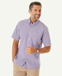 Gazman Multi Check Short Sleeve Shirt - Multi Check