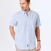 Gazman Linen Blend Short Sleeve Shirt - Sky Blue -Cheap Gazman Store 1 55584846 20f9 4d2d 9f6f 540465766c57