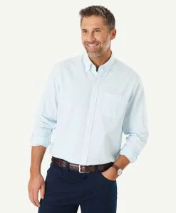 Gazman Casual Oxford Bengal Stripe Shirt - Mint