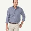 Gazman Easy Care Oxford Check Long Sleeve Shirt - Navy -Cheap Gazman Store 1 86214f53 bcef 417c a392 16e6b3f9b1ba