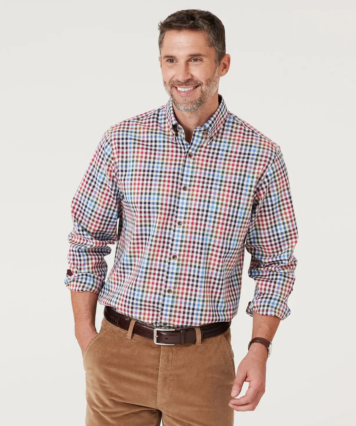 Gazman Easy Care Multi Check Shirt - Multi Check 3 Gazman Easy Care Multi Check Shirt - Multi Check