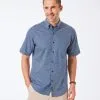 Gazman Geometric Print Short Sleeve Shirt - Navy -Cheap Gazman Store 1 9883299f 4049 4c9f 804a 241fe9a95b99