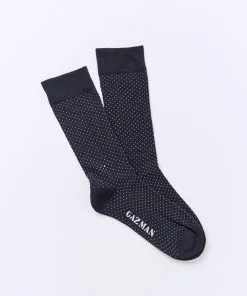 Gazman Non Tight Cushion Dot Socks - Navy