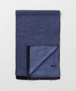 Gazman Tonal Jacquard Scarf - Blue