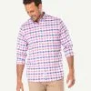 Gazman Easy Care Dobby Check Long Sleeve Shirt - Watermelon -Cheap Gazman Store 1 a6f6ef96 a256 4534 b4ba a961121a9983