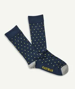 Gazman Non Tight Cushion Dot Sock - Navy