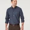 Gazman Brushed Twill Melange Check Shirt - Dark Olive -Cheap Gazman Store 1 bb288746 592d 4f45 a689 a3df2634fbba