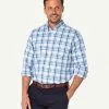 Gazman Casual Oxford Multi Check Long Sleeve Shirt - Navy/Pink -Cheap Gazman Store 1 cd000c59 3c9e 43d8 96af e713a9e76b74