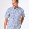 Gazman Easy Melange Box Check Short Sleeve Shirt - Denim -Cheap Gazman Store 1 dad18368 f2d4 4062 b569 0108b7816bfe
