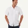 Gazman Linen Plain Short Sleeve Shirt - White 1 Gazman Linen Plain Short Sleeve Shirt - White -Cheap Gazman Store 1 db8904f4 50fb 404c 9517 0cee02347b9e