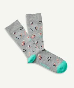 Gazman Non Tight On The Green Sock - Grey Marle