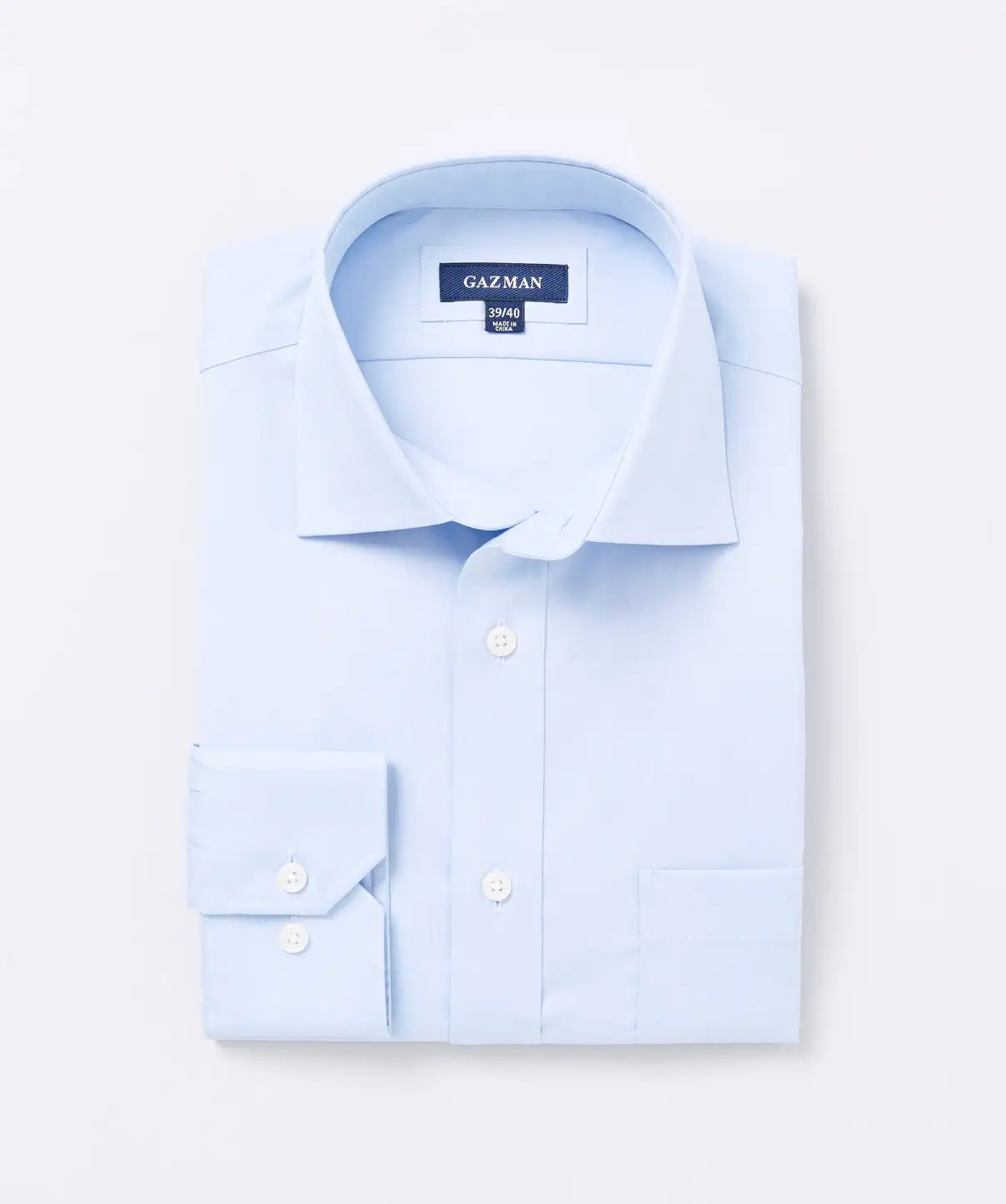 Gazman Easy Care Plain Cotton Business Shirt - Sky Blue 3 Gazman Easy Care Plain Cotton Business Shirt - Sky Blue
