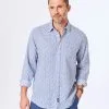 Gazman Linen Blend Leaf Print Shirt - Navy -Cheap Gazman Store 1 f5a961ee 795d 490f 8610 f2c70b63c008