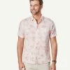 Gazman Linen Blend Fern Print Short Sleeve Shirt - Flamingo -Cheap Gazman Store 1 f8a907e8 eecf 4e1c be9f da96fb500d1c
