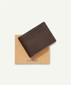 Gazman Leather ID Wallet - BROWN