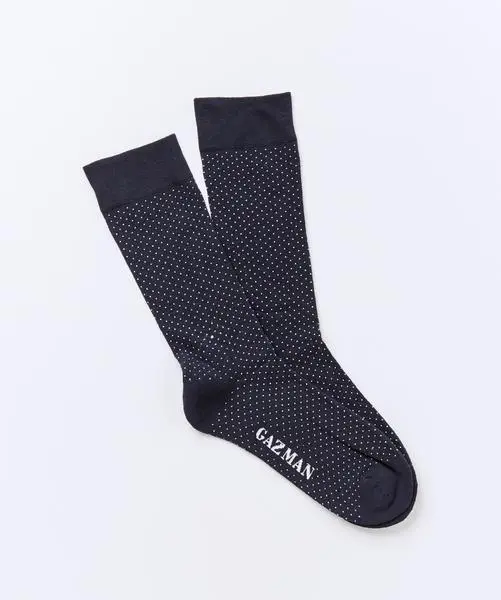 Gazman Non Tight Cushion Dot Socks - Navy 5 Gazman Non Tight Cushion Dot Socks - Navy - Image 3