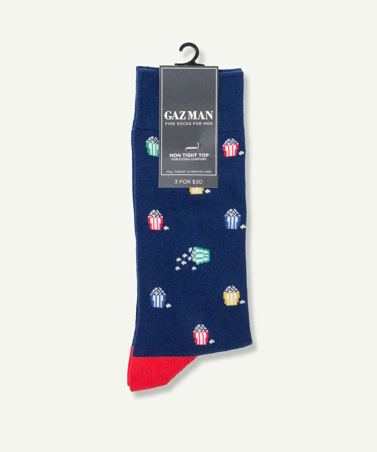 Gazman Non Tight Popcorn Sock - Blue 4 Gazman Non Tight Popcorn Sock - Blue - Image 2