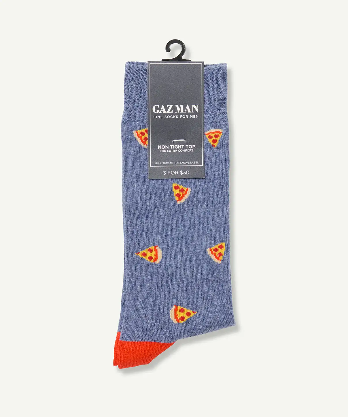 Gazman Non Tight Pizza Sock - Denim 4 Gazman Non Tight Pizza Sock - Denim - Image 2