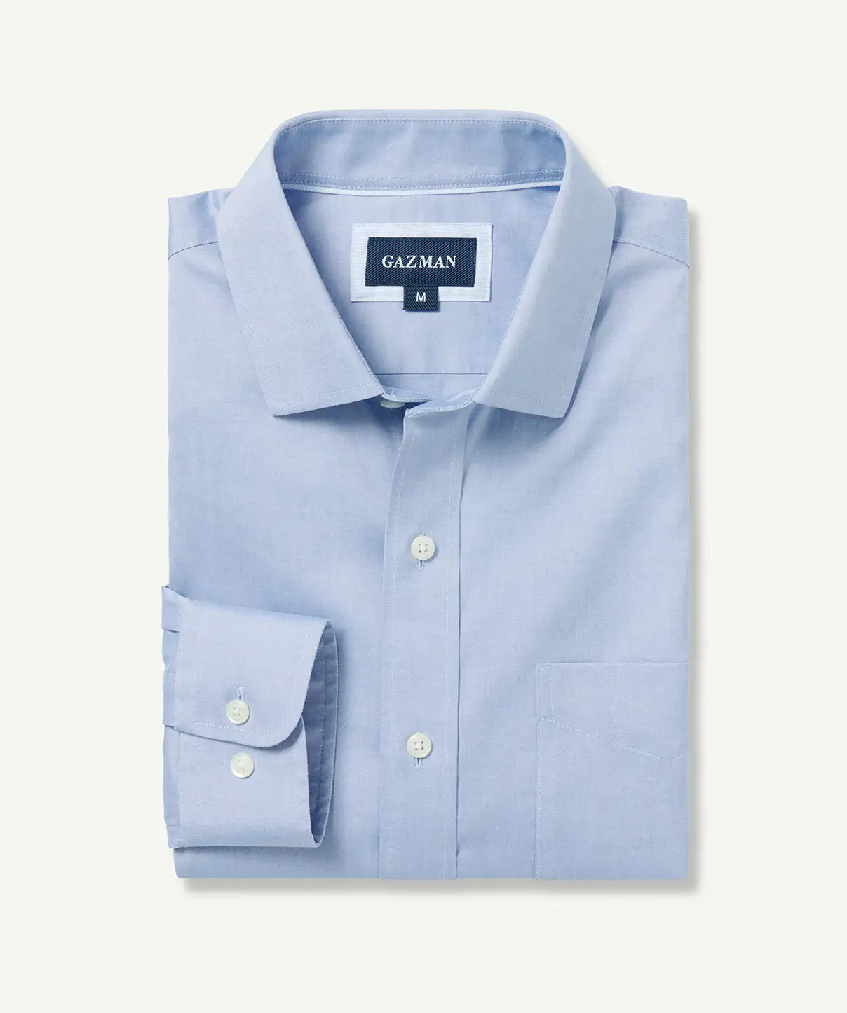 Gazman Easy Care Plain Oxford - Blue 4 Gazman Easy Care Plain Oxford - Blue - Image 2