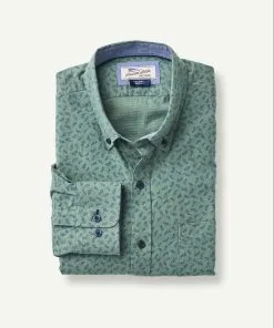 Gazman Tailored Brushed Leaf Print Long Sleeve Shirt - Forest 9 Gazman Tailored Brushed Leaf Print Long Sleeve Shirt - Forest -Cheap Gazman Store 2 44496