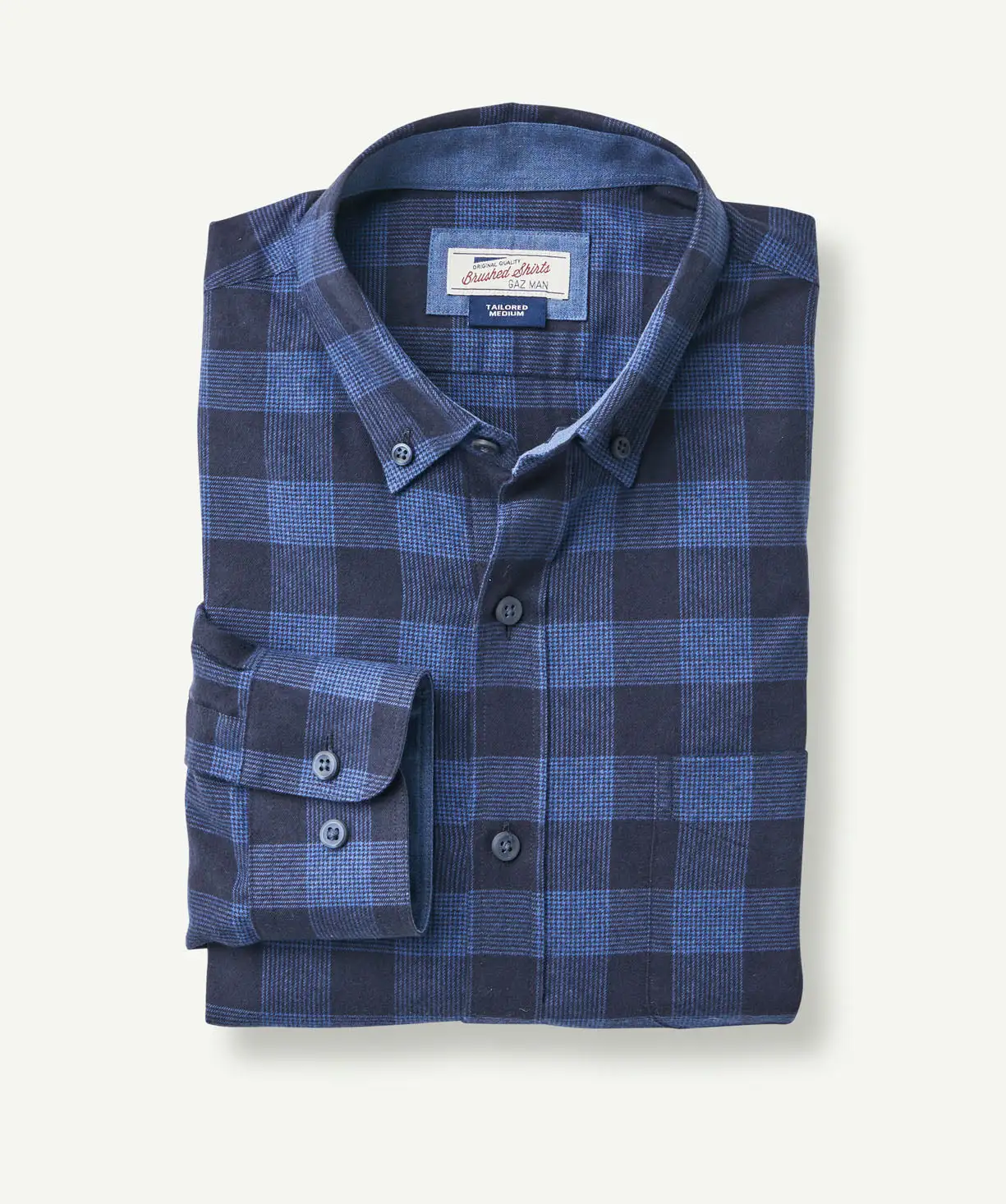 Gazman Tailored Brushed Check Long Sleeve Shirt - Midnight 4 Gazman Tailored Brushed Check Long Sleeve Shirt - Midnight - Image 2