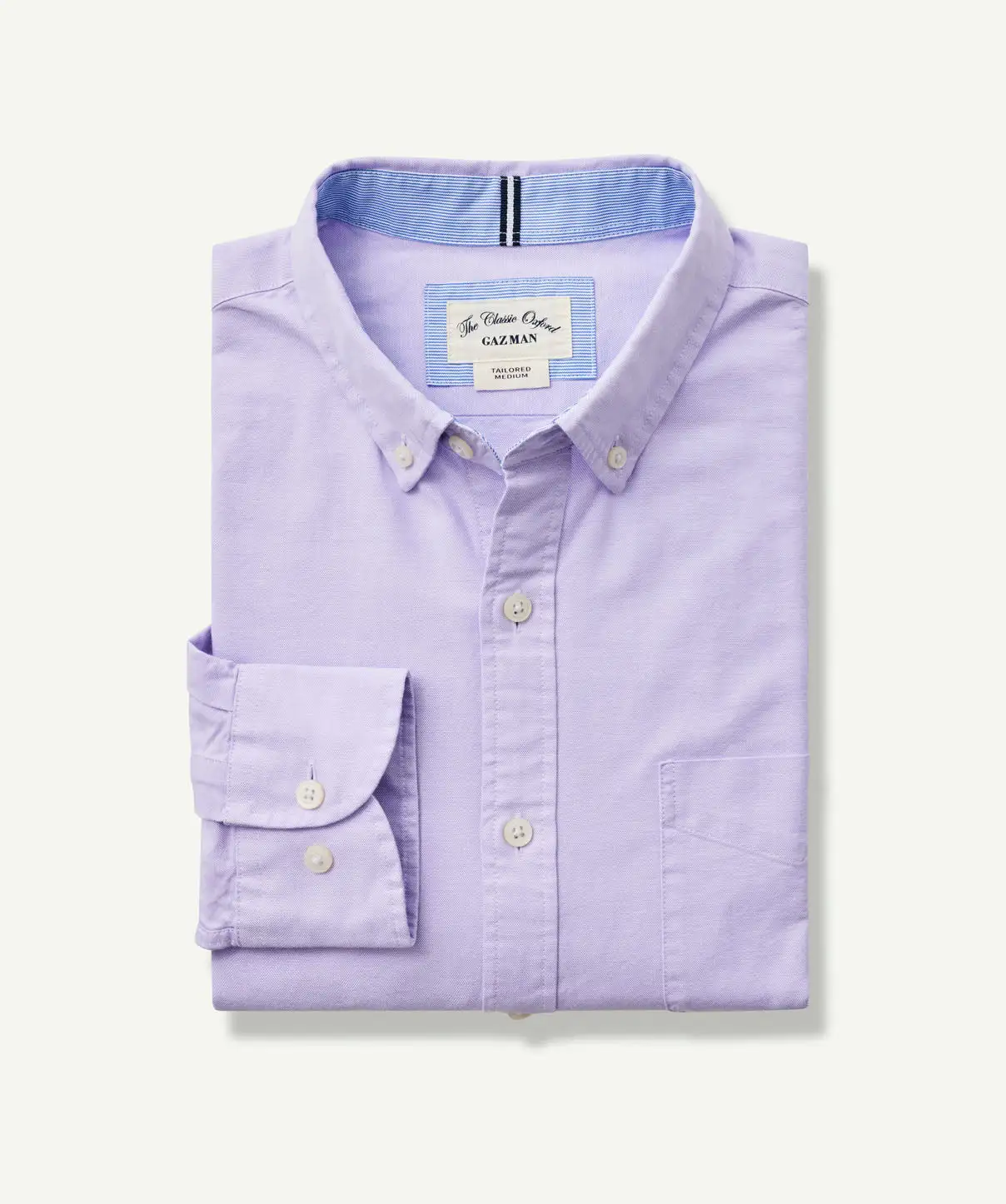 Gazman Tailored Casual Oxford Long Sleeve Shirt - Lilac 4 Gazman Tailored Casual Oxford Long Sleeve Shirt - Lilac - Image 2