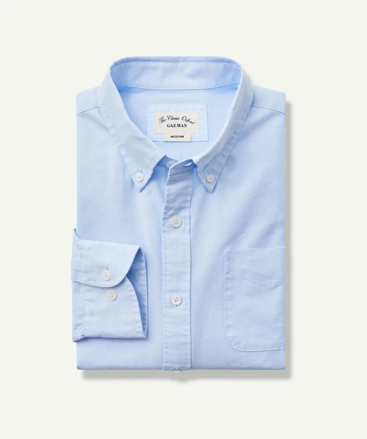 Gazman Plain Casual Oxford Long Sleeve Shirt - Sky Blue 4 Gazman Plain Casual Oxford Long Sleeve Shirt - Sky Blue - Image 2