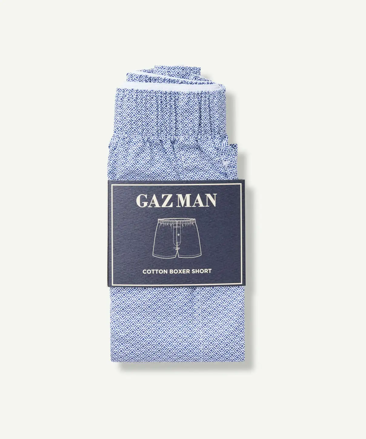 Gazman Geo Print Boxers - Blue 4 Gazman Geo Print Boxers - Blue - Image 2