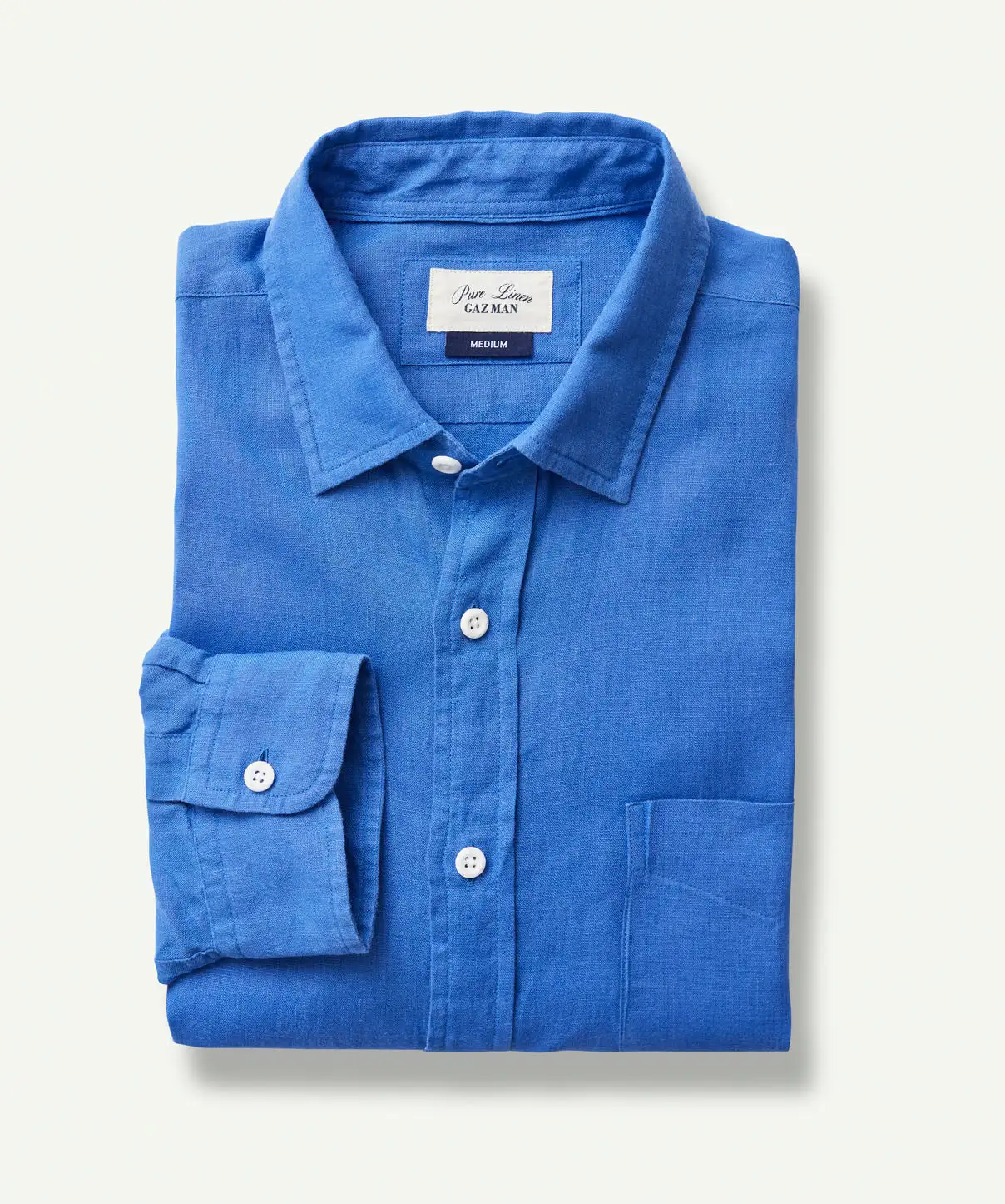 Gazman Pure French Linen Long Sleeve Shirt - Ocean 4 Gazman Pure French Linen Long Sleeve Shirt - Ocean - Image 2