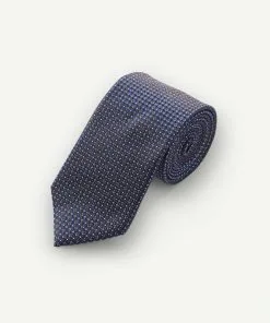 Gazman Silk Mini Geo Tie - Chocolate