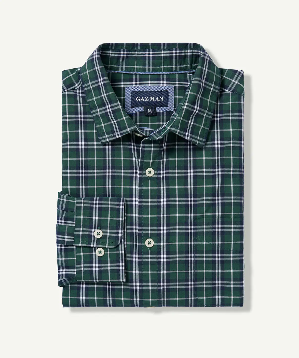 Gazman Casual Plaid Check Long Sleeve Shirt - Forest 4 Gazman Casual Plaid Check Long Sleeve Shirt - Forest - Image 2