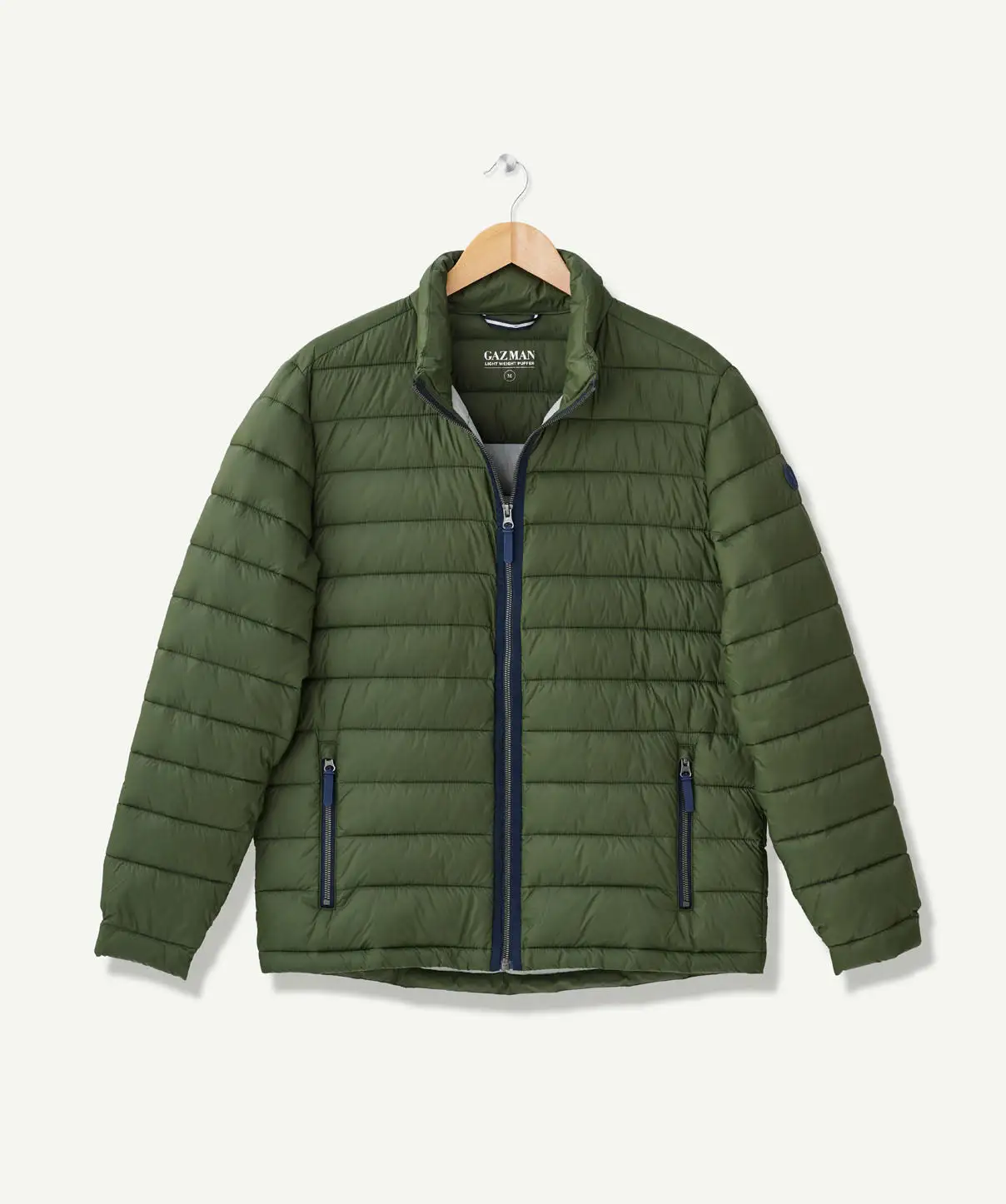 Gazman Lightweight Puffer Jacket - Dark Olive 3 Gazman Lightweight Puffer Jacket - Dark Olive - Image 2