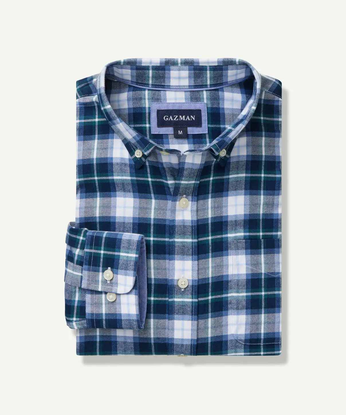 Gazman Brushed Twill Check Long Sleeve Shirt - Slate 4 Gazman Brushed Twill Check Long Sleeve Shirt - Slate - Image 2