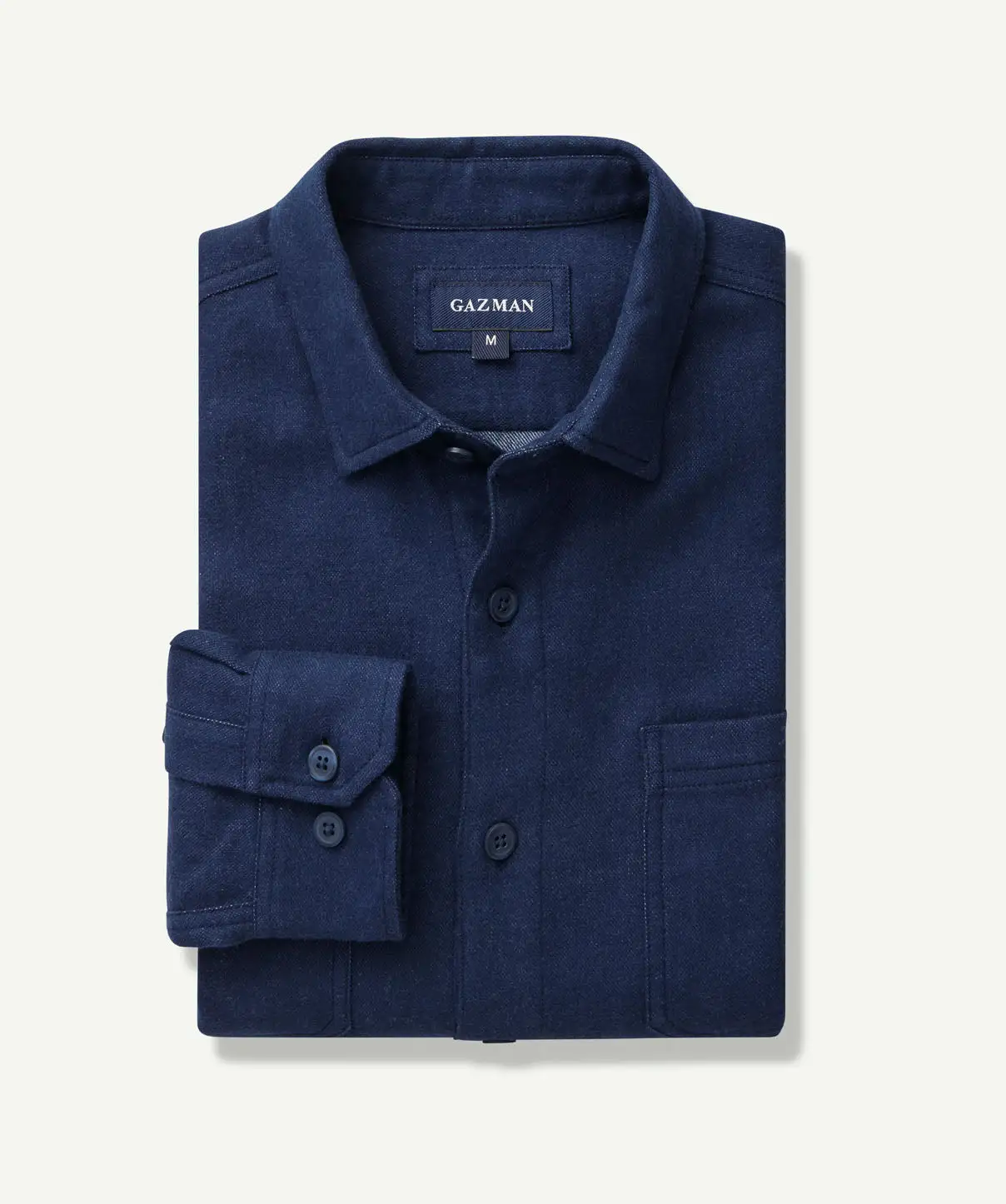 Gazman Brushed Overshirt - Navy 4 Gazman Brushed Overshirt - Navy - Image 2