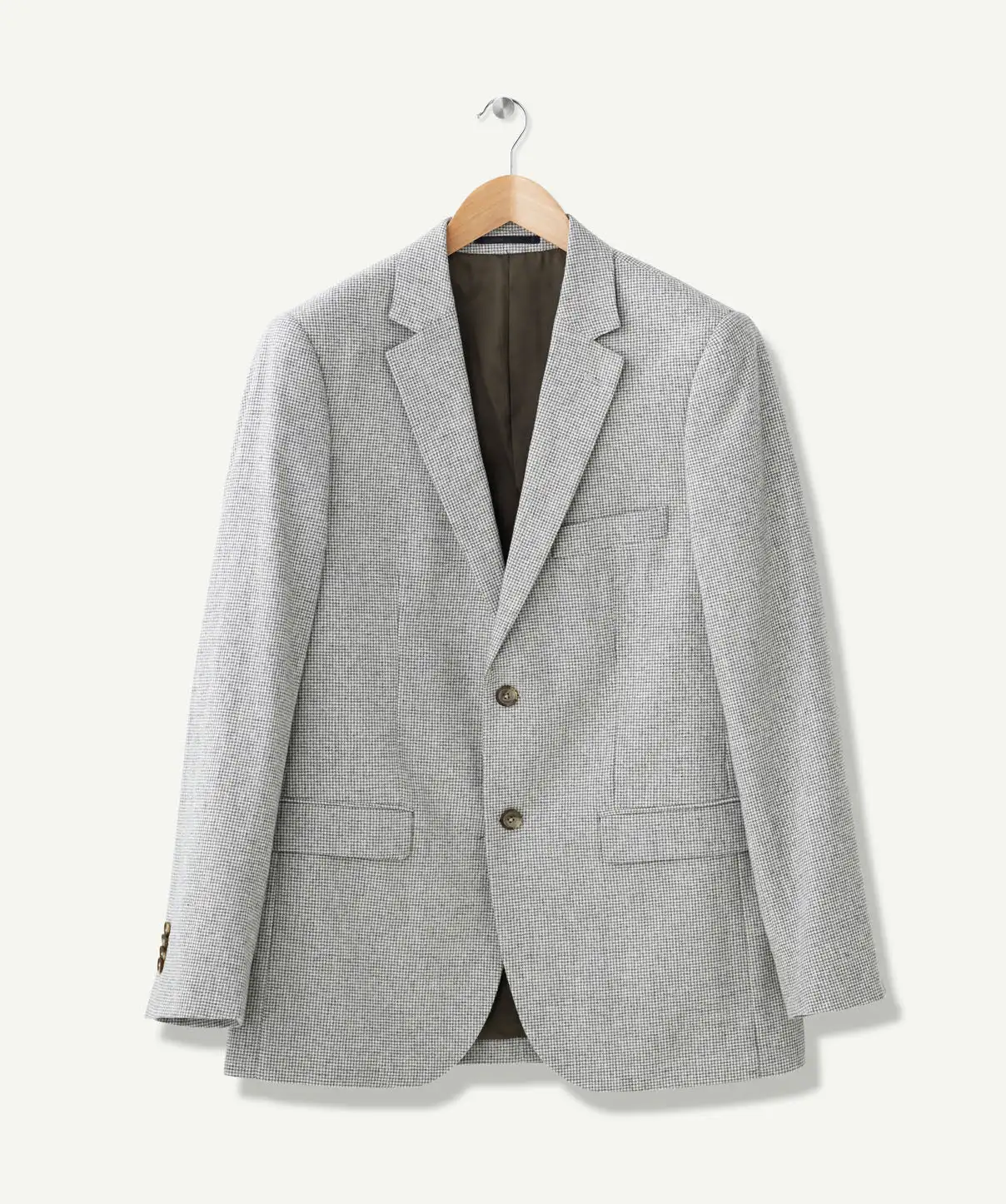 Gazman Wool Blend Houndstooth Sports Jacket - Light Grey 4 Gazman Wool Blend Houndstooth Sports Jacket - Light Grey - Image 2