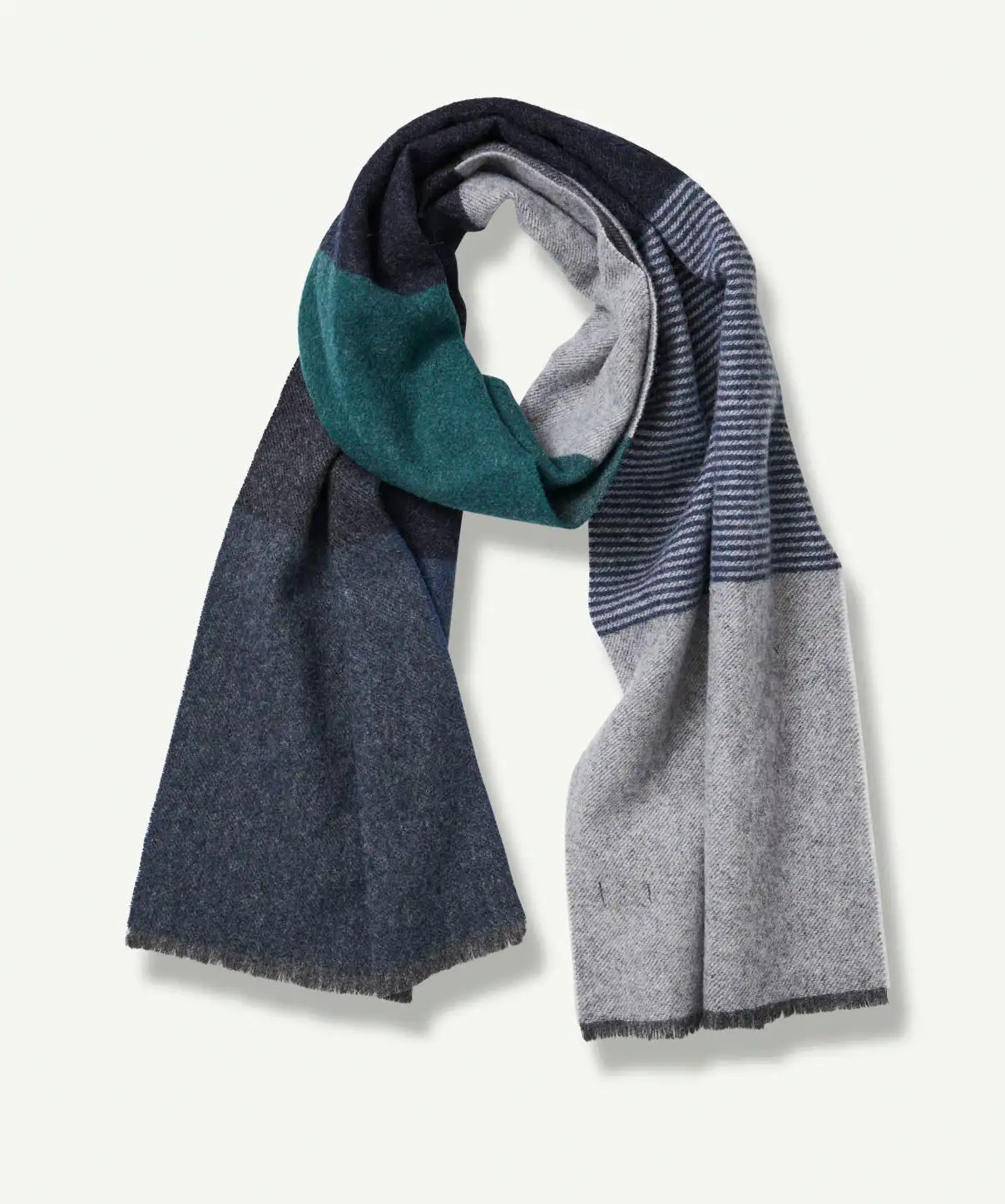 Gazman Wool Block Stripe Scarf - Forest 3 Gazman Wool Block Stripe Scarf - Forest