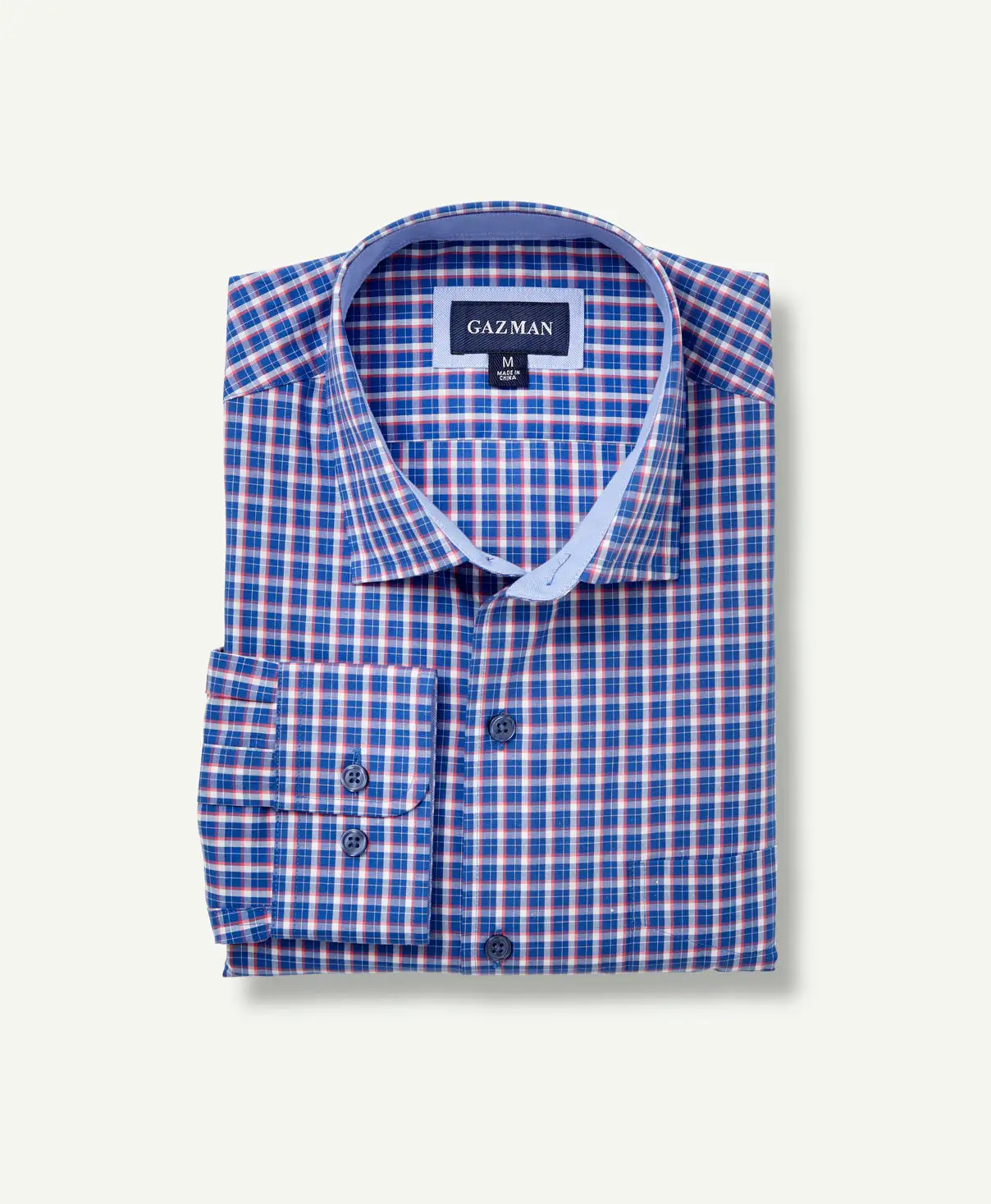 Gazman Easy Care Check Shirt - Blue 4 Gazman Easy Care Check Shirt - Blue - Image 2