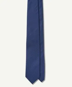 Gazman Silk Texture Plain Tie - Navy