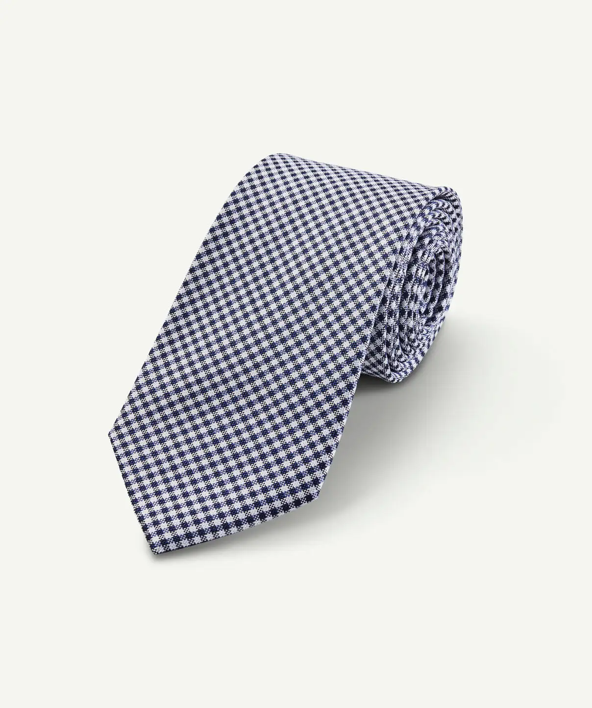Gazman Silk Mini Check Tie - Midnight 4 Gazman Silk Mini Check Tie - Midnight - Image 2