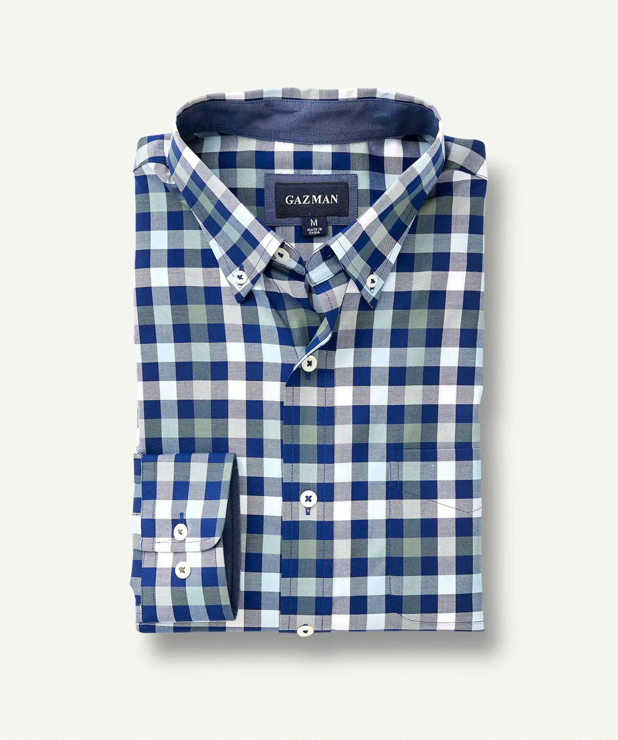 Gazman Easy Care Twill Box Check Long Sleeve Shirt - Forest 4 Gazman Easy Care Twill Box Check Long Sleeve Shirt - Forest - Image 2