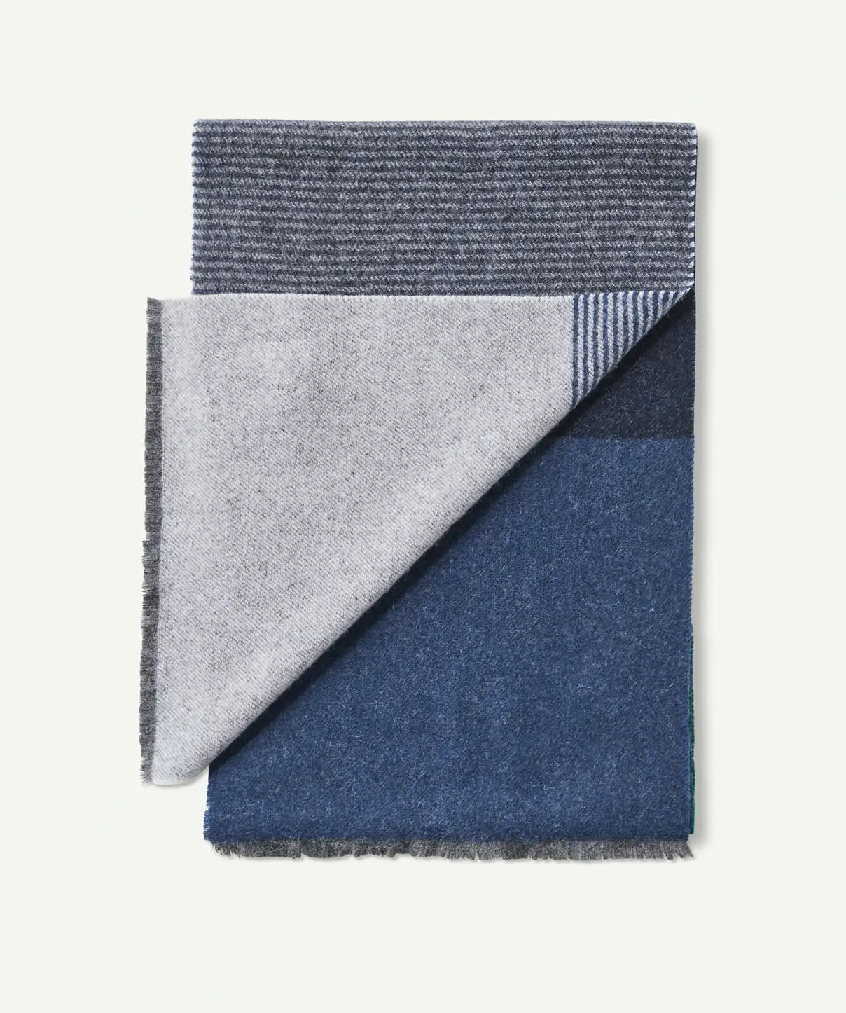 Gazman Wool Block Stripe Scarf - Forest 4 Gazman Wool Block Stripe Scarf - Forest - Image 2