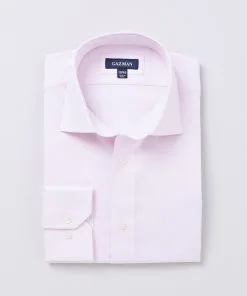 Gazman Easy Care Houndstooth Business Shirt - Light Pink