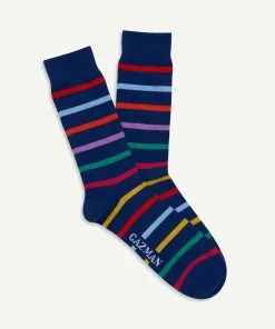 Gazman Comfort Multi Stripe Socks - Blue -Cheap Gazman Store 2 ee0e8e57 a135 427f 8243 a8512159f48c