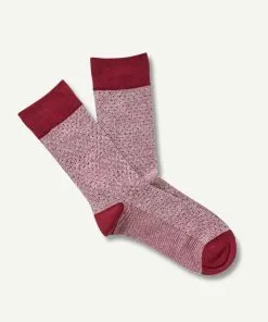 Gazman Non Tight Birdseye Socks - Port