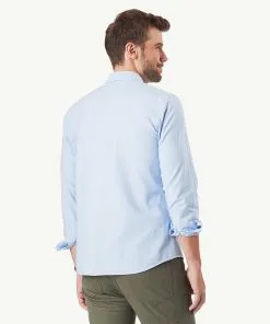 Gazman Tailored Casual Oxford Long Sleeve Shirt - Blue -Cheap Gazman Store 3 42729