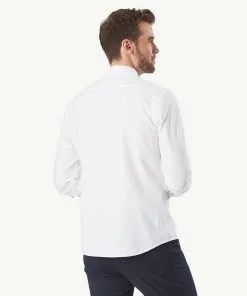 Gazman Tailored Casual Oxford Long Sleeve Shirt - White -Cheap Gazman Store 3 42781