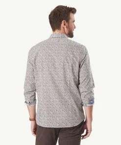 Gazman Tailored Casual Floral Print Long Sleeve Shirt - Autumn -Cheap Gazman Store 3 42858